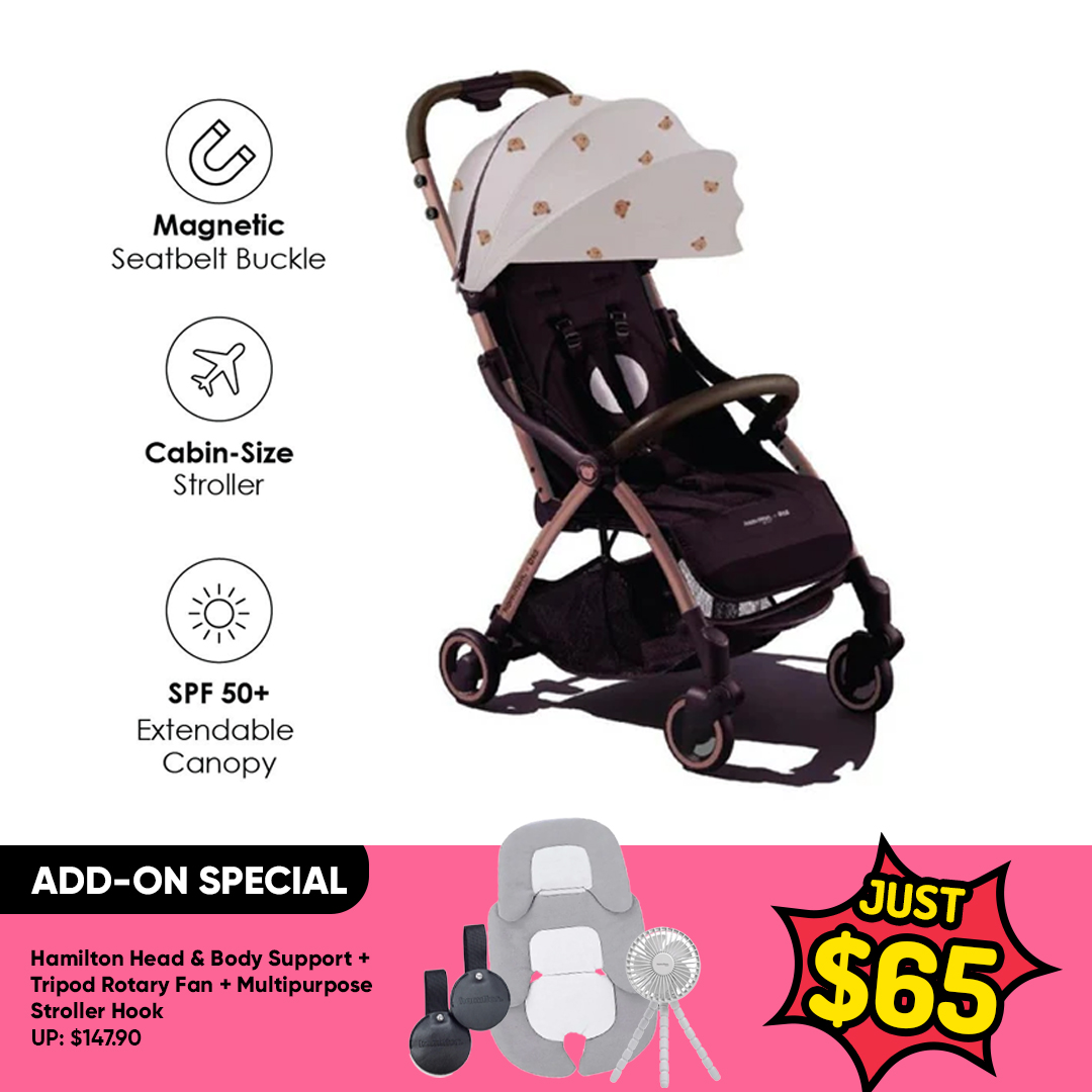 Limited 1st 10 sets Only [Special Edition] Hamilton X1 Plus x DTD (Bear) MagicFold Stroller